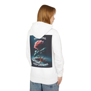 Keep Growing Inspirational Unisex Lightweight Hoodie
